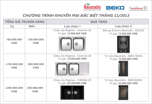 Baumatic Việt Nam- khuyến mãi năm 2013